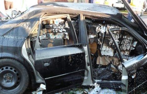 Fifteen thousand packs of cigarettes in the crashing smuggler car