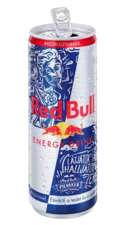 Petőfi Sándor's face and verse on the Red Bull cans