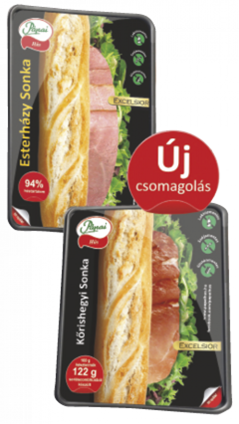 Pápai’s sliced hams in new packaging