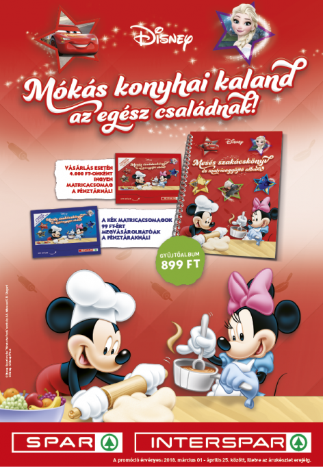 Disney cartoon characters in a cookbook from SPAR