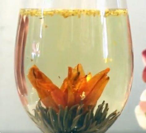 A flower blooming in a cup of tea – Video of the day