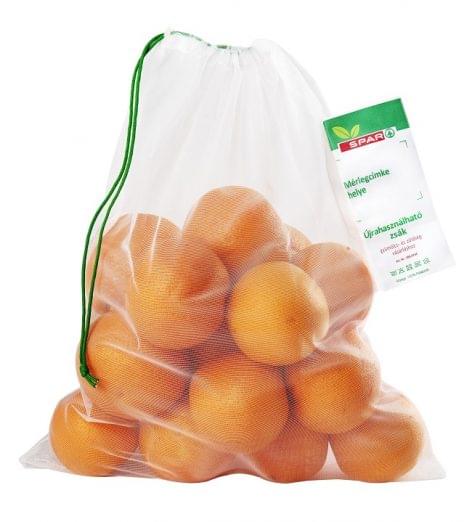 Reusable vegetable and fruit storage bags in SPAR