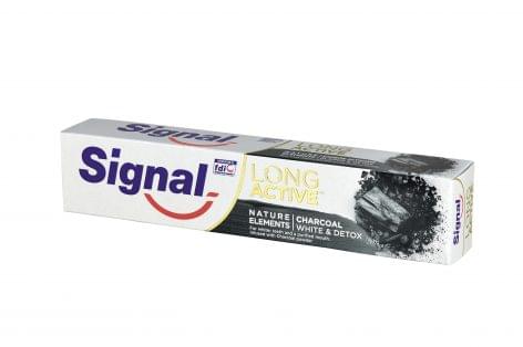 Signal Long Active Nature Elements  Charcoal White & Detox fogkrém 75 ml