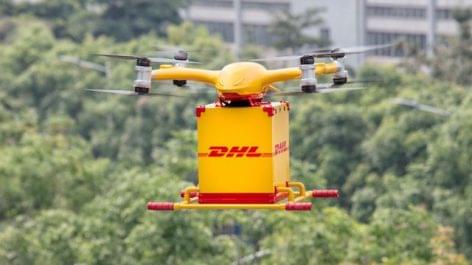 DHL Kína: csomagszállítás drónnal