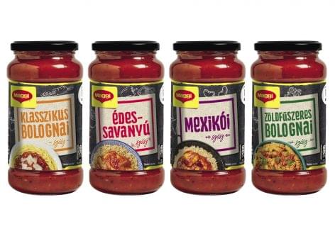 Maggi sauces in glass jars
