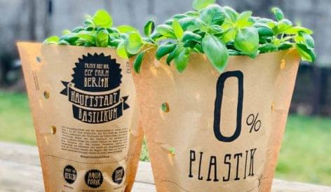 REWE Trials Recycled Paper Packaging For Herb Pots