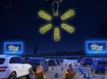 Walmart lights up the holiday sky