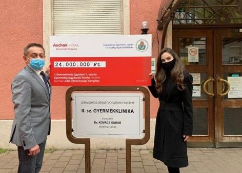 Auchan: A hódos kampány nagyértékű orvosi berendezéshez segíti a Semmelweis Egyetem gyermekgyógyászati klinikáját