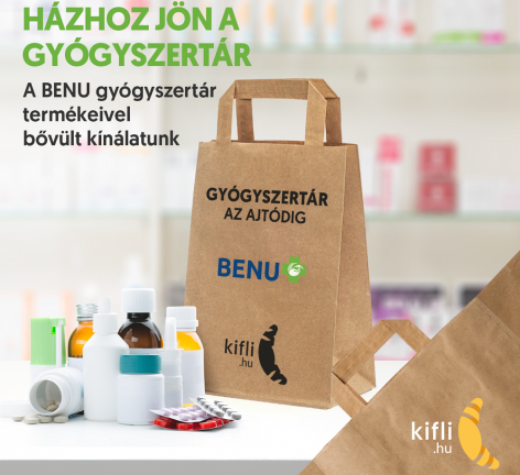 Kifli és BENU: gyógyszertári elérés a Kifli.hu-n