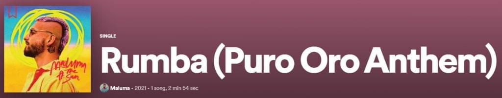 Maluma On Rumba (Puro Vido Anthem) & Celebrating Earth Day