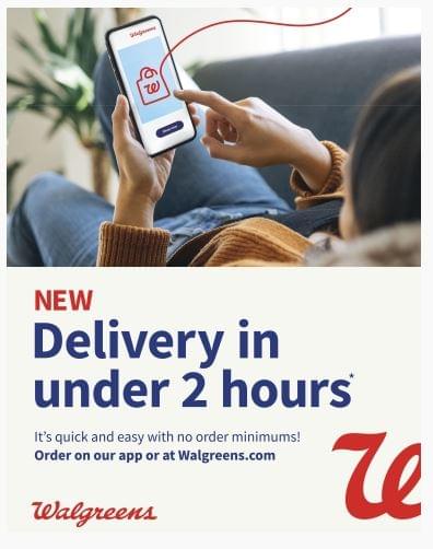 Walgreens 2 órán belül kiszállít