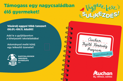 Auchan and NOE are organizing their school supplies collection program again this year
