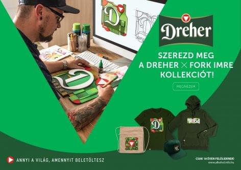 Graffiti artist Fork Imre created capsule collection for Dreher