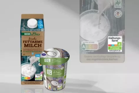 Állattartási címkerendszert vezetett be a REWE tejtermékeinél