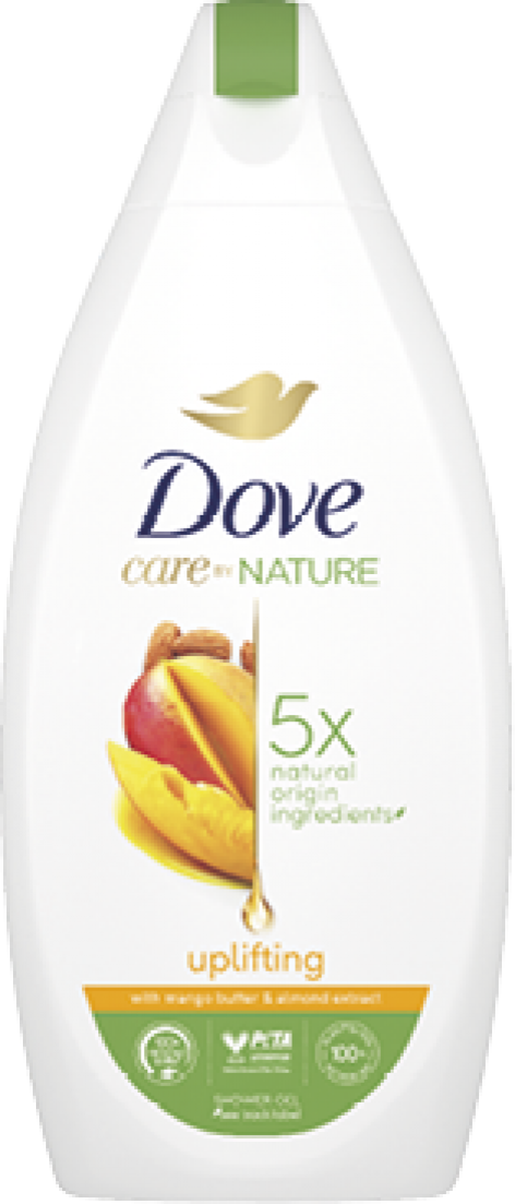 Dove Care by Nature Uplifting krémtusfürdő mangóvajjal és mandulakivonattal