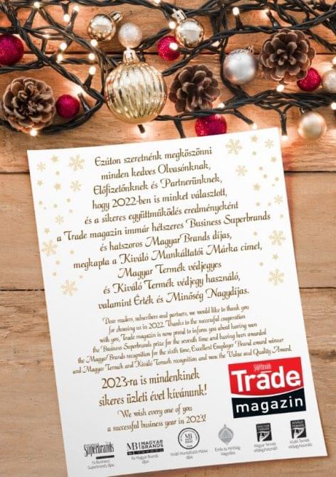 Karácsonyi üdvözlet a Trade magazin Csapatától