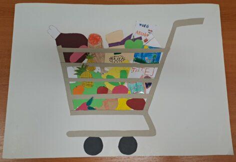 What would school children put in their baskets if they had to do shopping for the weekend?