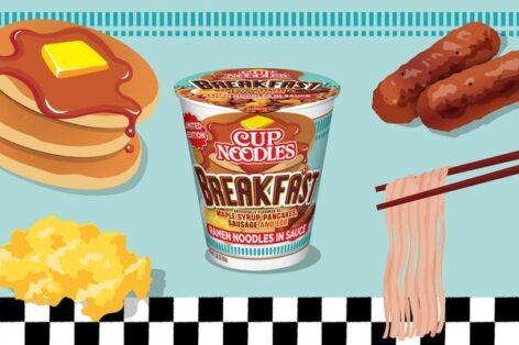 Nissin puts breakfast (and noodles) in a cup