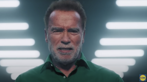 Arnold Schwarzenegger a Lidl reklámarca lett