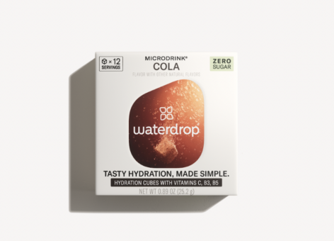 Waterdrop presented a cola-flavored drink cube
