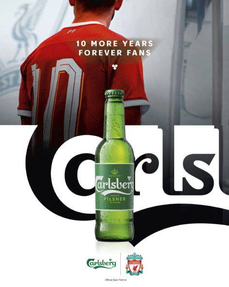 Carlsberg and Liverpool FC have extended their sponsorship partnership until 2034