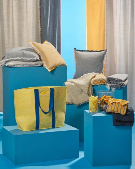 Az IKEA bemutatja az újrahasznosított munkaruháiból készített VÄXELBRUK textilkollekciót