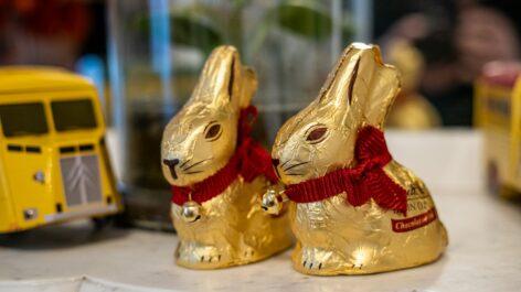 Chocolate rabbits and chocolate eggs are the most popular products of the Easter season