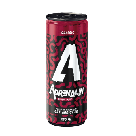 Adrenalin Classic Energy drink – Renewed packaging design and recipe