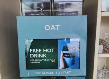 Waitrose introduces oat milk coffee vending machine