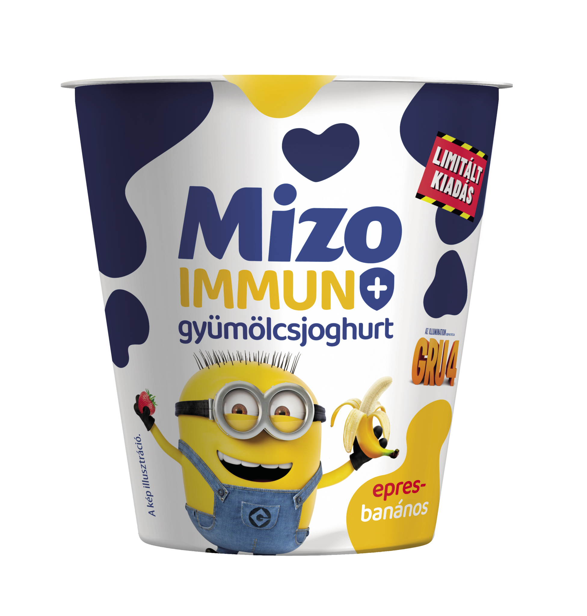 Mizo Immun+ strawberry-banana fruit yogurt - Trademagazin