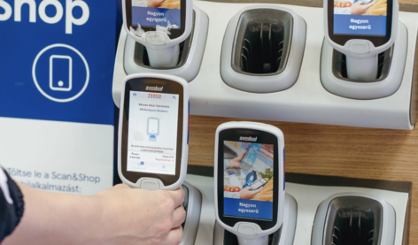 A handheld scanner that can also be started from a mobile app speeds up shopping in Tesco stores