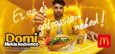 The “Domi Mekis favorite” menu is available in Hungarian McDonald’s restaurants from June 4