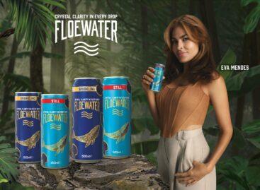FloeWater announced drinking water in aluminum cans, and Eva Mendes became the face of the product
