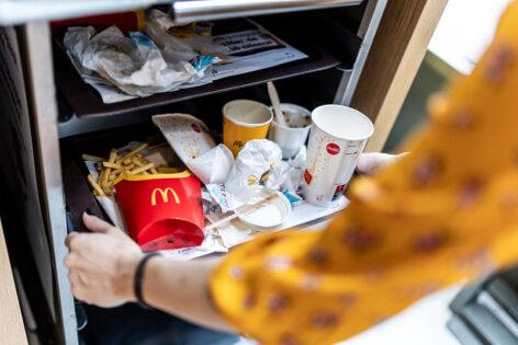 McDonald’s video shows what happens to the waste left on the trays