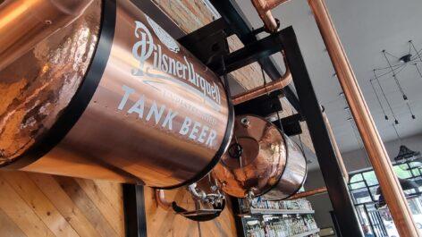 Tank beer is becoming more and more popular here