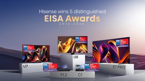 Hisense won at this year’s EISA awards