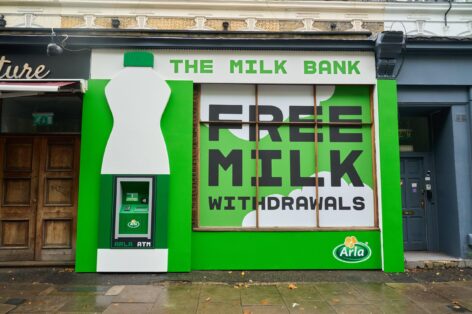 Arla launches free milk ATM to mark Fareshare partnership