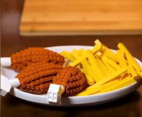 Chicken legs with French fries LEGO style – Video of the day