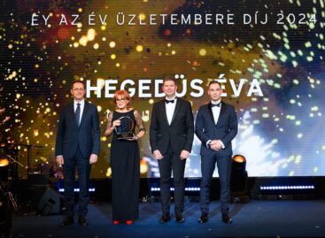 Éva Hegedüs is the winner of the EY Business Person of the Year Award