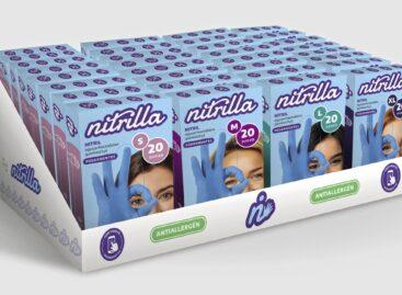 „nitrilla” single-use antiallergenic nitrile gloves