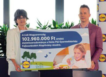 Lidl donates more than HUF 100 million worth of food to Heim Pál Children’s Hospital