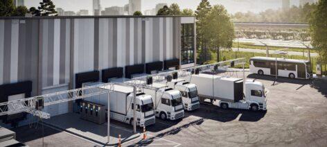 Siemens and OMV are jointly installing e-truck charging stations