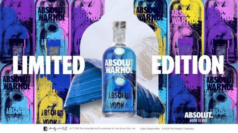 Absolut celebrates the artist’s rediscovered blue painting with a limited edition Andy Warhol bottle