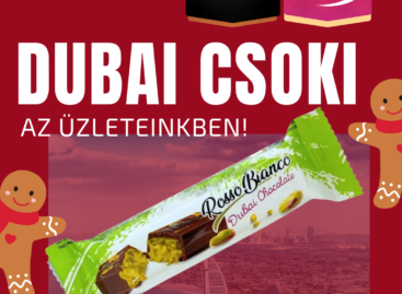 A PRÍMA és CBA üzletekben kapható a dubai csoki