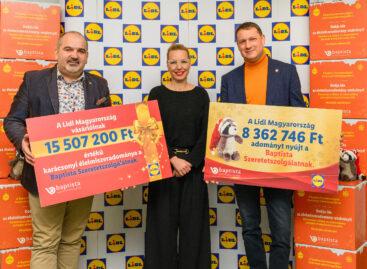 Thanks to Lidl customers, nearly 24 million forints in donations will be given to those in need