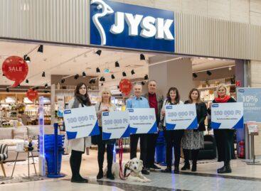 Együtt a jó ügyekért: 1 millió forint összértékű termékadományt osztott szét a JYSK 5 civilszervezet között