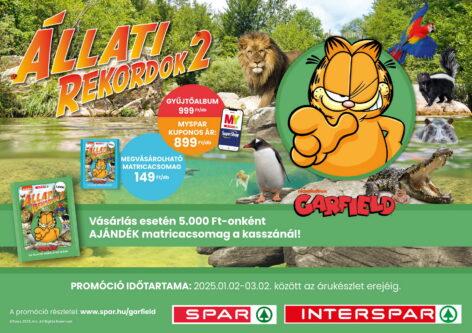 Különleges matricagyűjtő albummal tért vissza Garfield a SPAR és INTERSPAR áruházakba