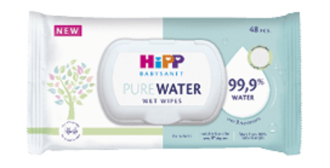 HiPP Babysanft Pure Water nedves törlőkendők