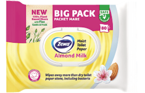 Zewa moist toilet paper, 42 sheets and 80 sheets