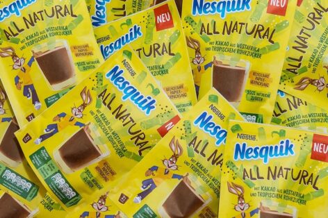 The laughing bunny has disappeared from the Mexican box of Nesquik